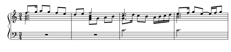 Romanesca undecima con cento parti 37 – 40 staf notation Vincenzo Galilei