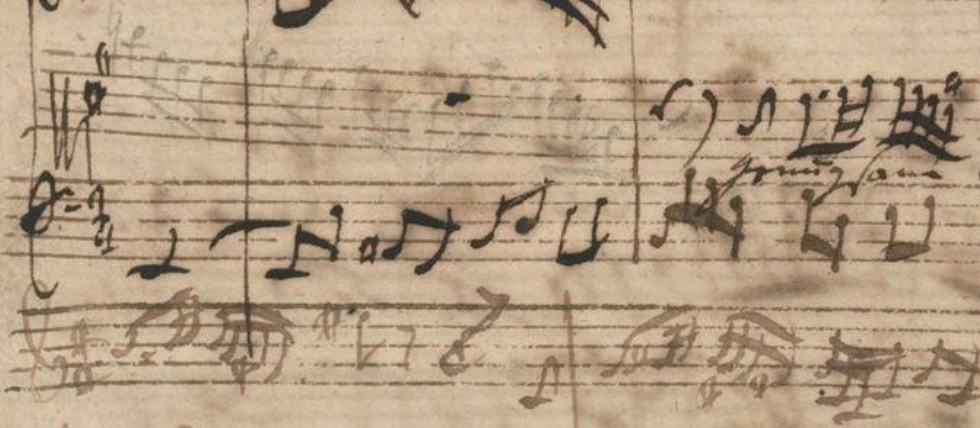 BWV_144_Recitativo_4_folio_3_verso Pencil use by Bach