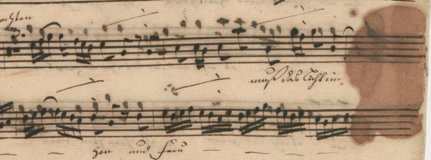 BWV 195 Aria Tenor Coffee stain?