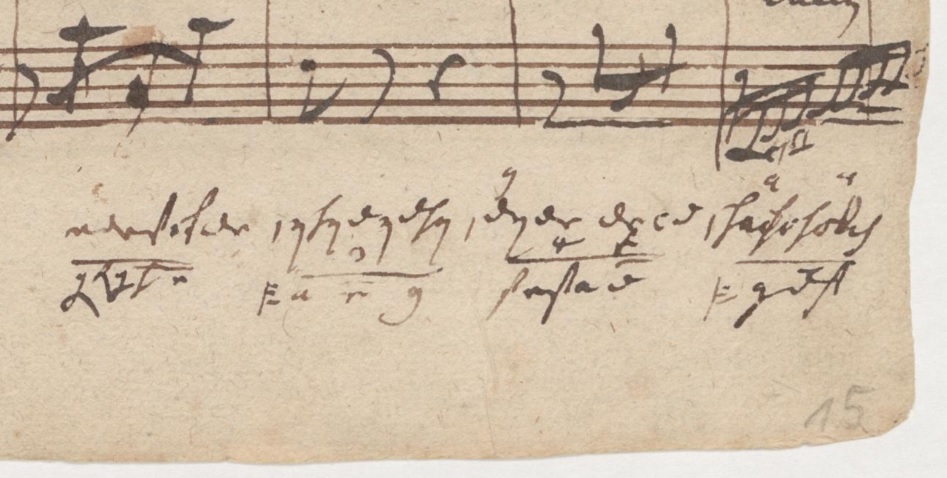 BWV 51 Chorale folio 8 recto Organ Tablature