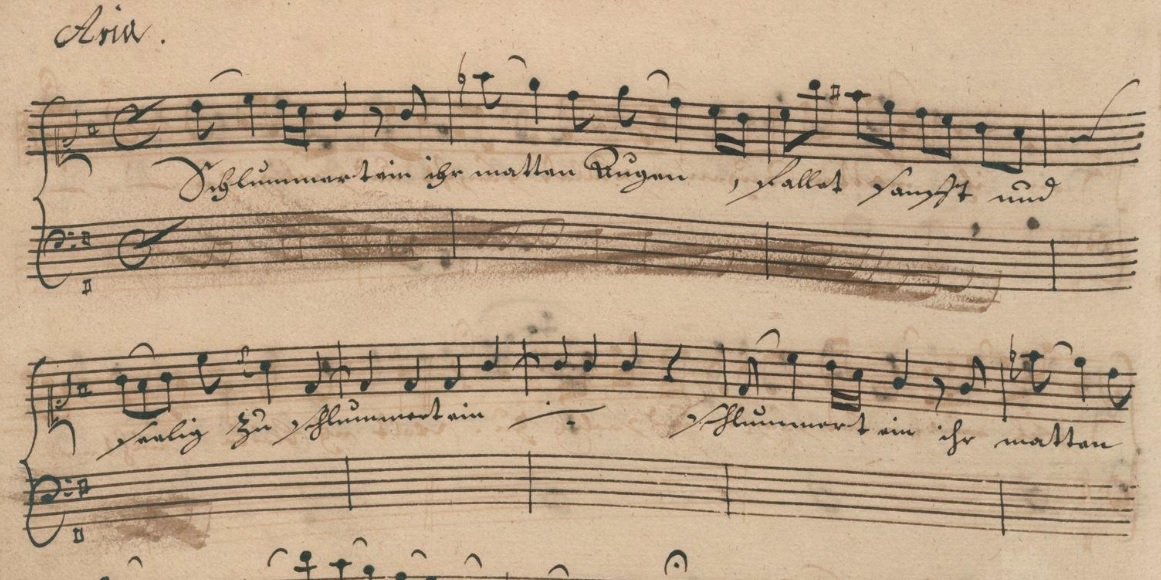 BWV 82 Aria Ich habe genung - erasing ink with finger