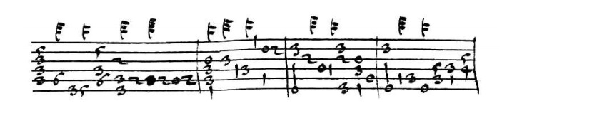 Romanesca undecima con cento parti 65 – 68 tablature Vincenzo Galilei