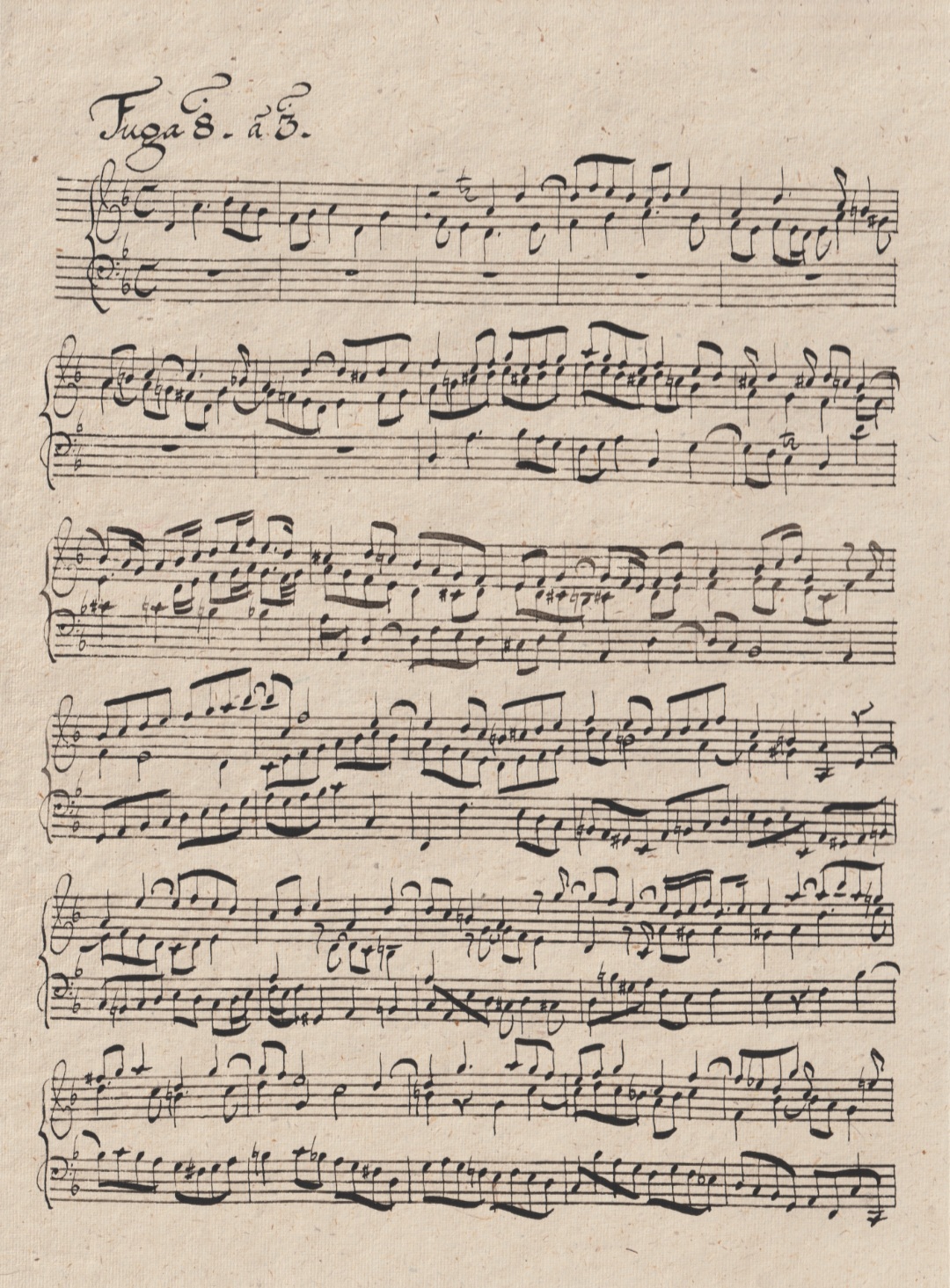 BWV 853 Prelude and Fuga calligraphed by Joost Witte